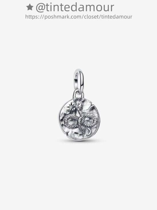Pandora Infinity Snake Medallion Charm|Pendant - Picture 1 of 2